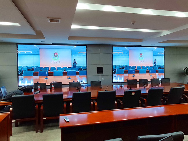 上海青浦区税务局室内全彩LED显示屏项目